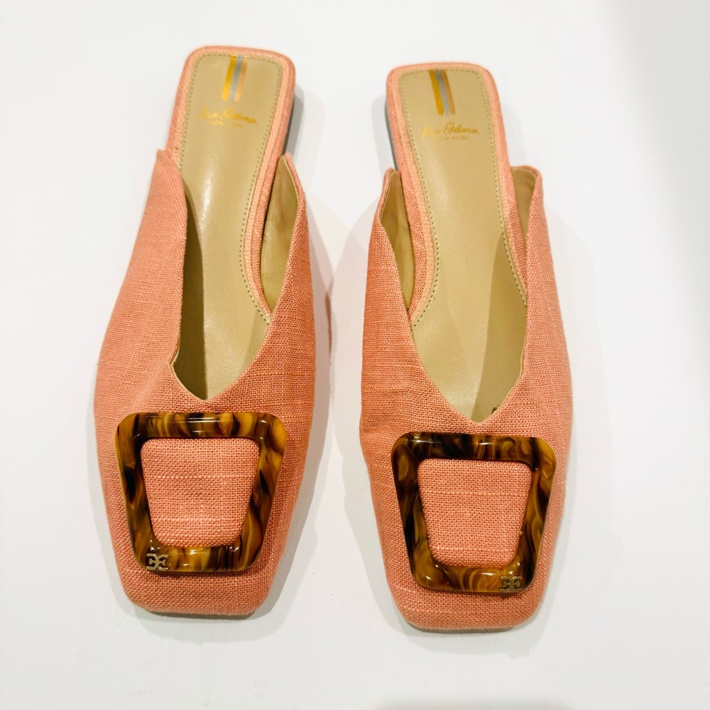 SAM EDELMAN NEW YORK Womens Coral Padded Lavina Square Toe Slip On Mules Sz 11 - Picture 4 of 13